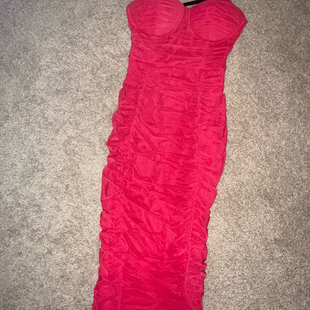 Club L London Raspberry Midi Dress